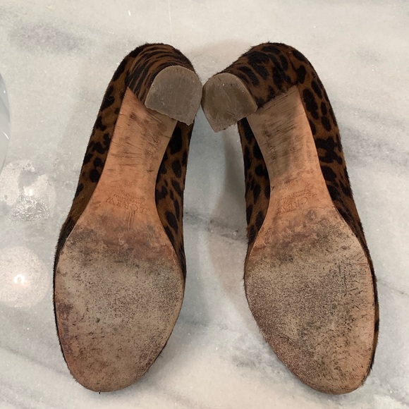 J crew Etta Calf Hair leopard Heels Sz 10 - Picture 5 of 8